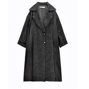 Zara Limited Edition Tweed/Viscose  side Panel Coat size XS (fits S)